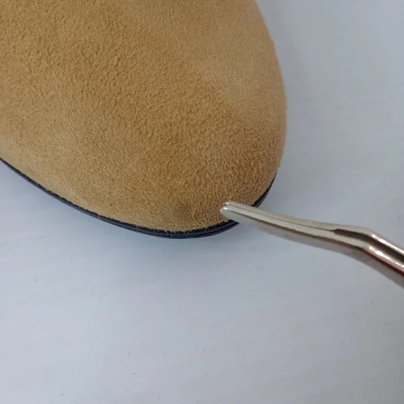 Givenchy Suede Chelsea Ankle Boots Tan Block Heel Resoled No Size Tag Measure 38 - Picture 7 of 15